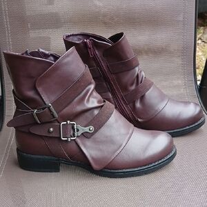 Jellypop Vegan Ankle Booties with Buckle Detail